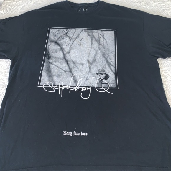TDE Schoolboy Q Blank Face Tour T-shirt RARE Size XL - Picture 2 of 6